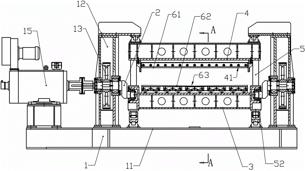 Four-guide pillar type crank shaft flying shear