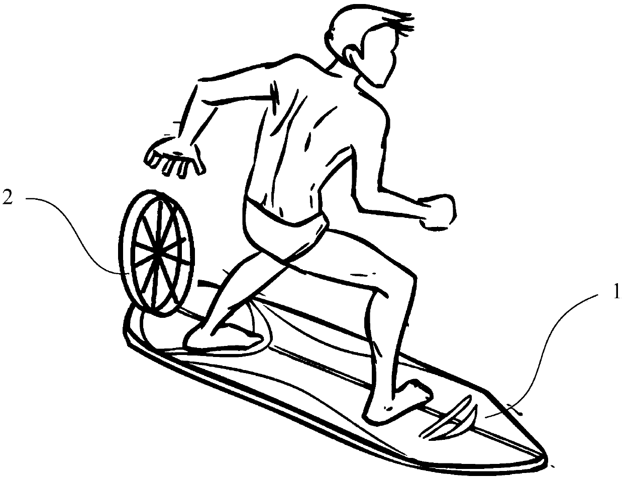 Air powered surfing device