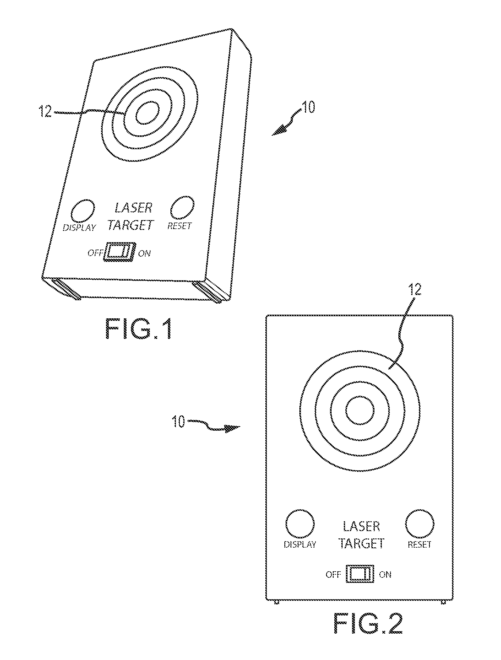 Laser trainer target