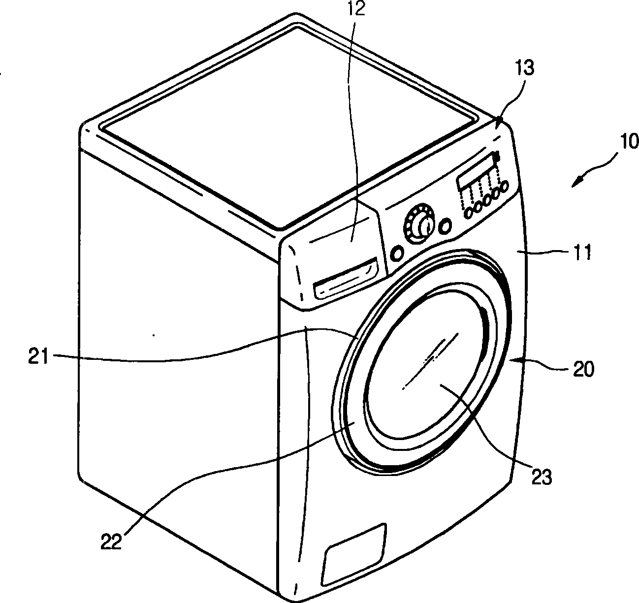 Door structure for rotary drum machine