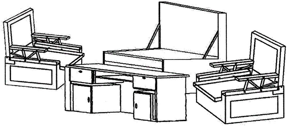 Combined modular bed