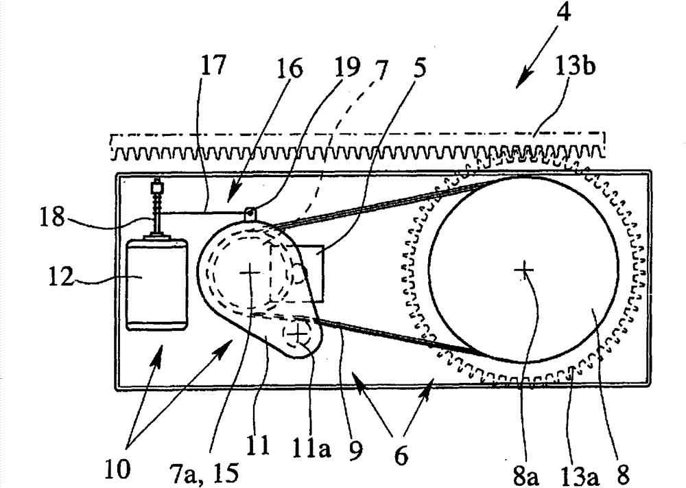 Driving arrangement for the motorized displacement of a motor vehicle door or the like