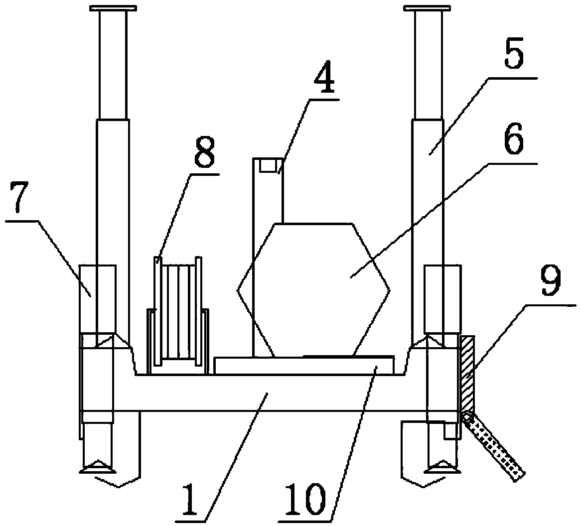 Long-distance armless mine-raking trolley