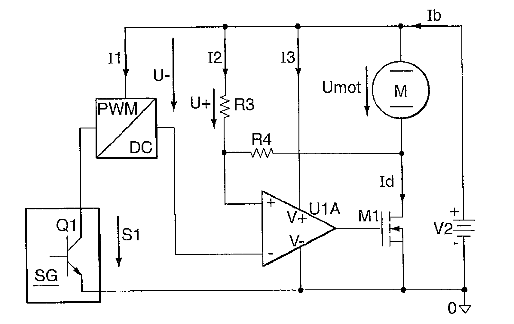 Regulating device for regulating the voltage on a high-side load