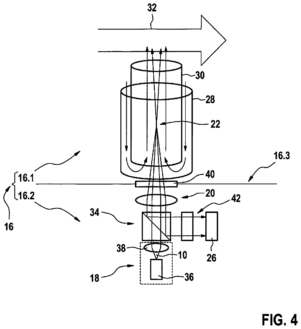 Optical soot particle sensor for motor vehicles