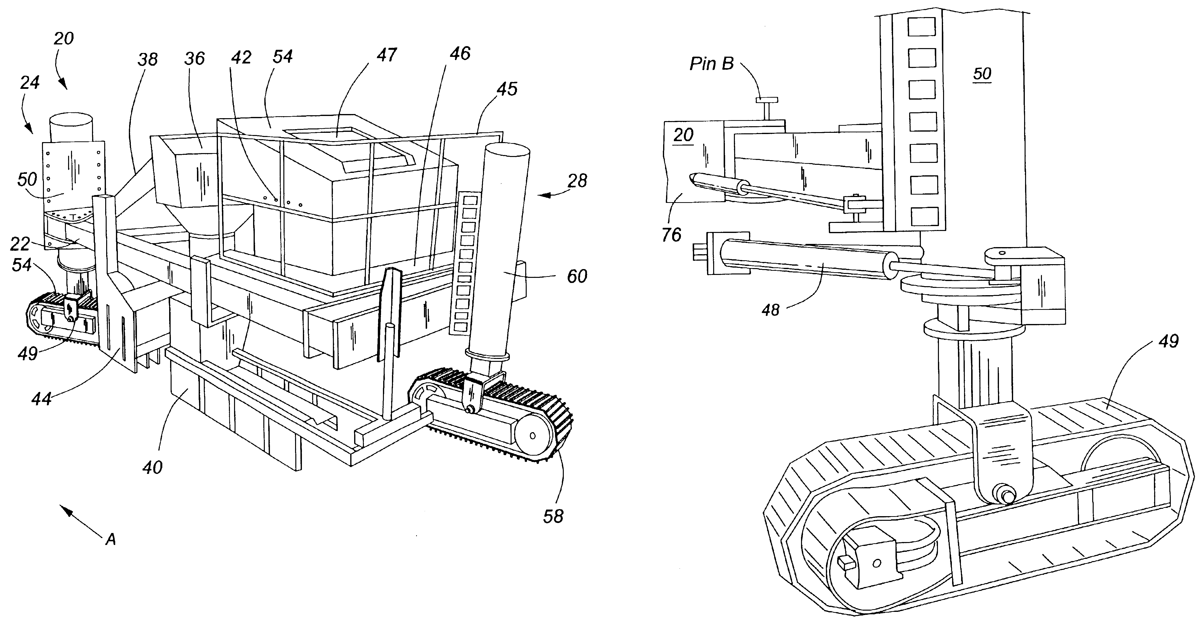 Device for forming tight radius curbs and gutters with a paving machine