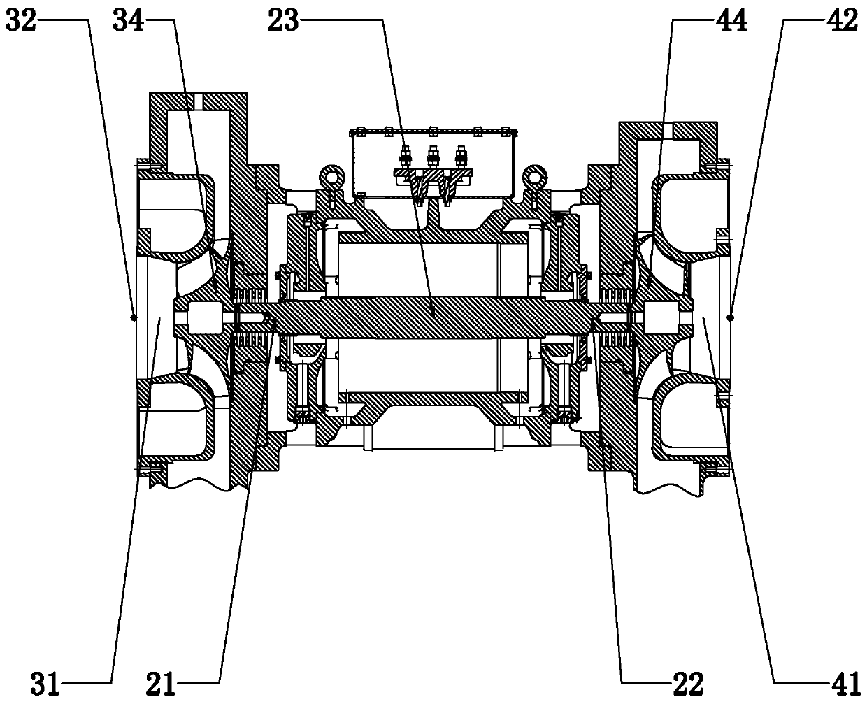 Double-stage steam compressor device