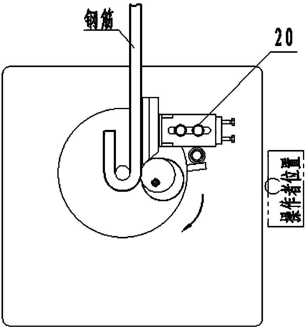 Steel bar bending hoop bending machine with numerical control belt pressure clutch and semicircular gear