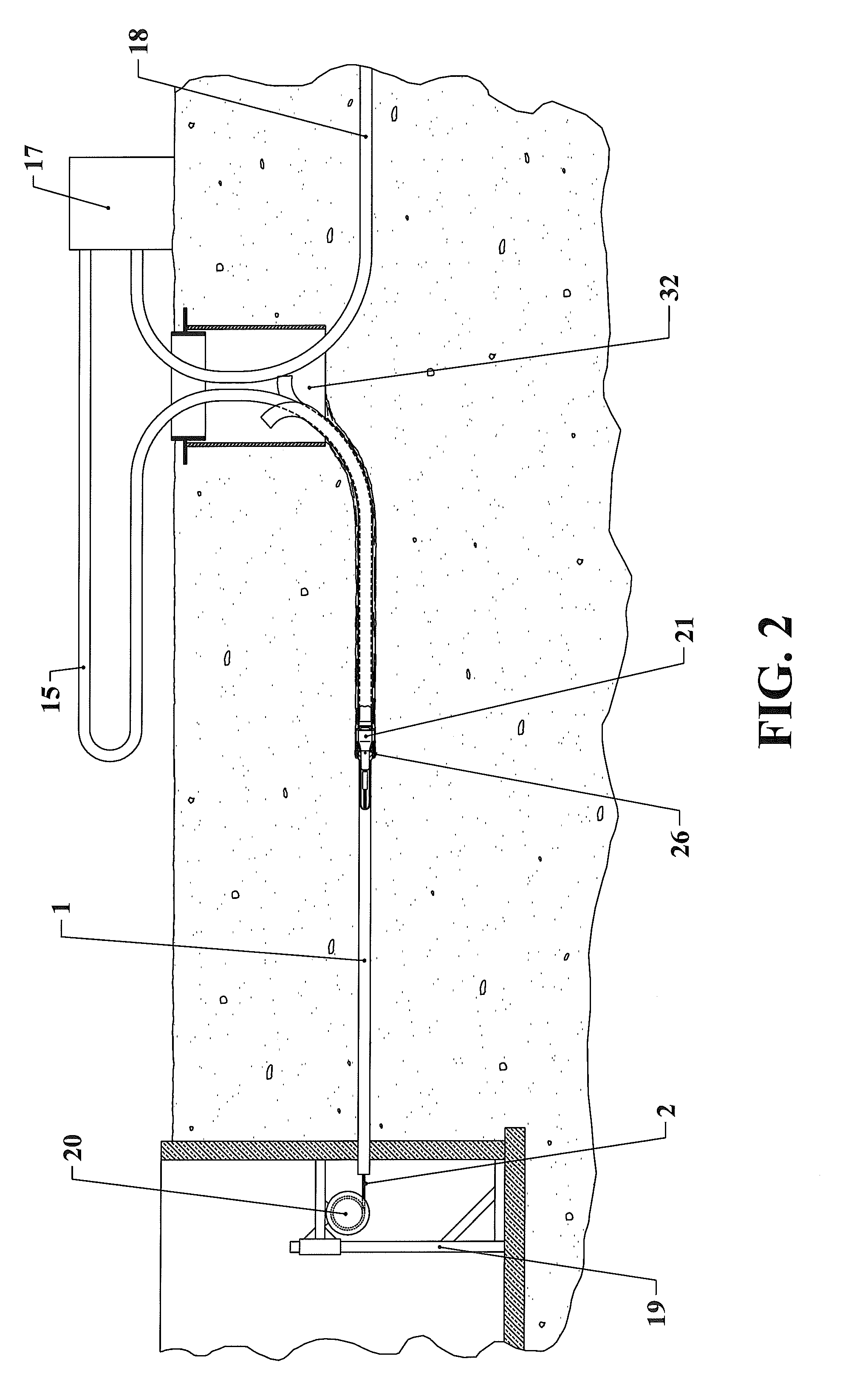 High pressure water spray plastic pipe replacement apparatus and method