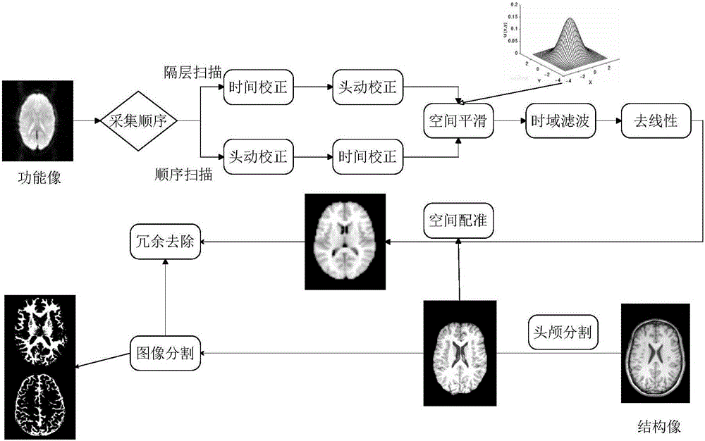 Amygdaloid nucleus spectral clustering segmentation method based on resting state function connection