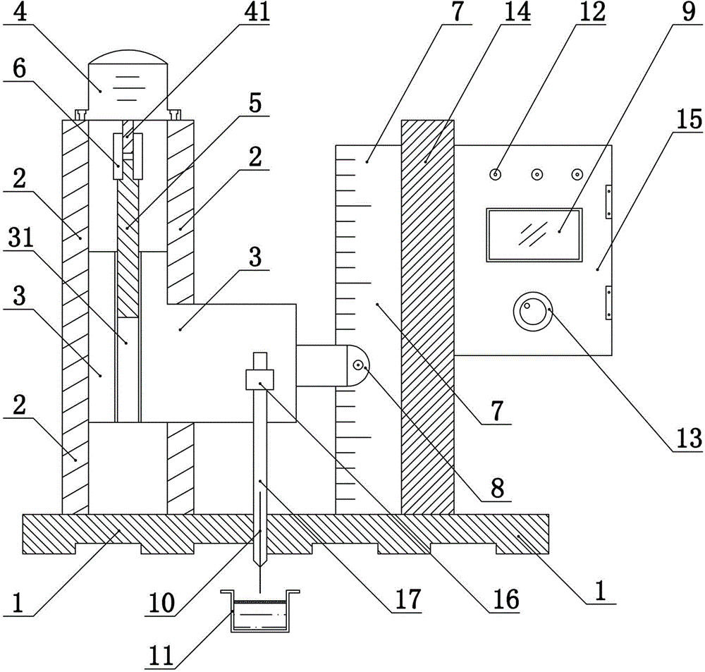 Digital display gradienter and machine tool guiding rail leveling method