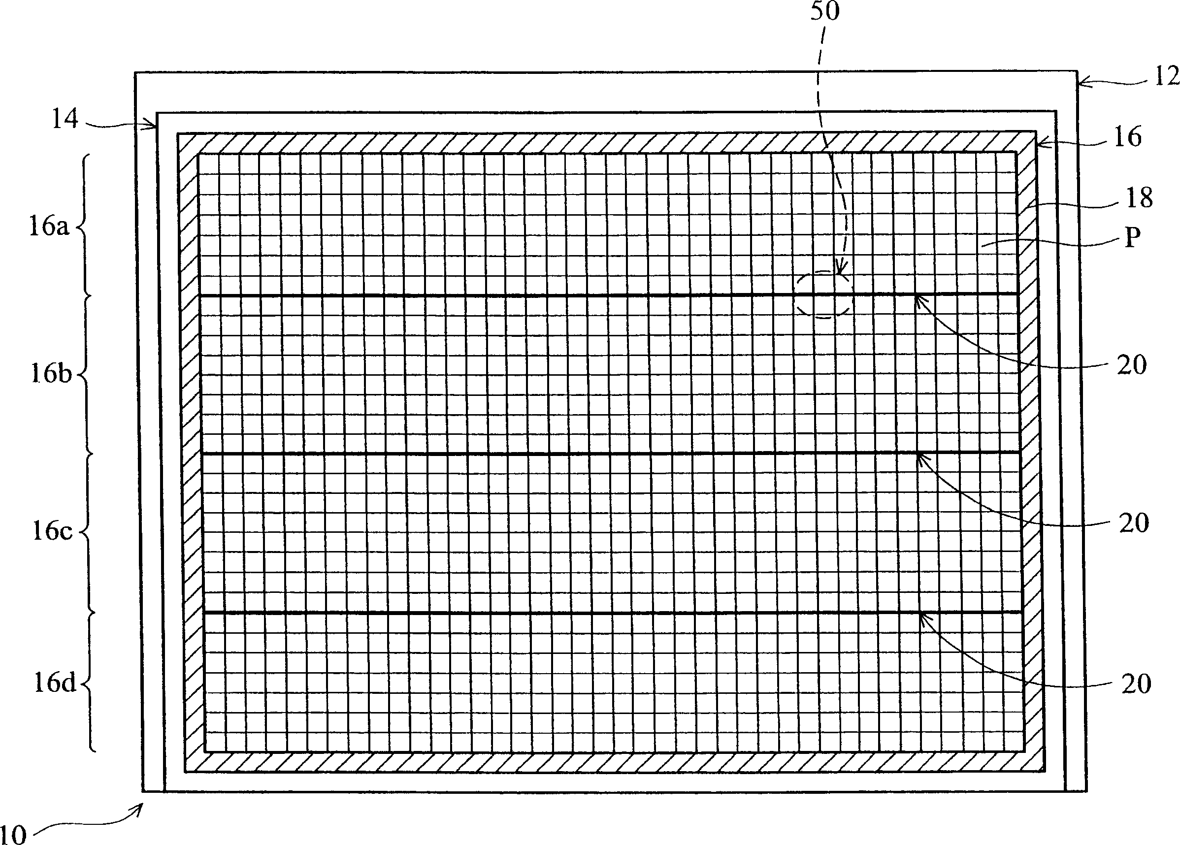 Colour filter base board, liquid crystal display device using it and its assembling method