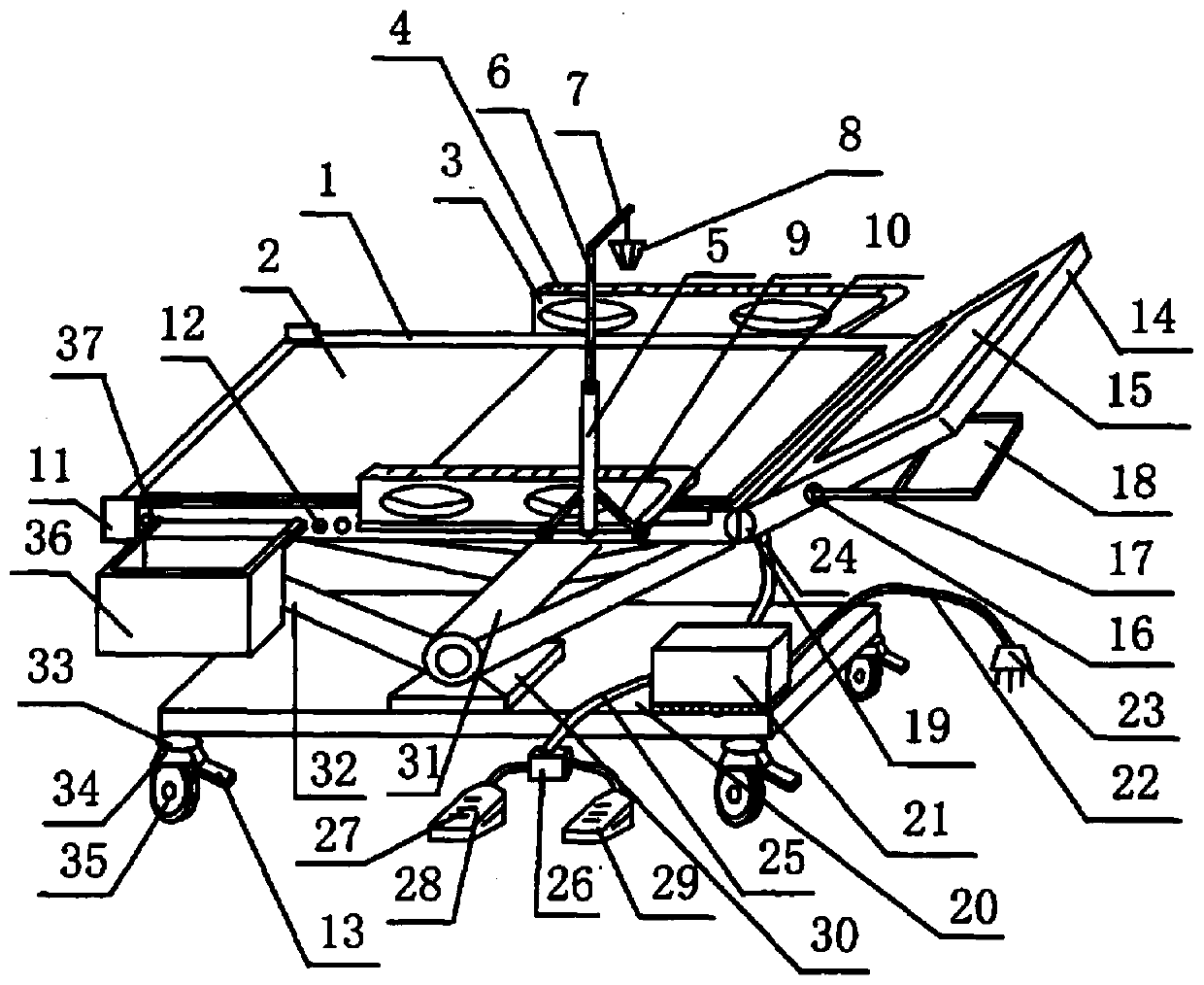 Multi-functional pediatric internal medicine examination table