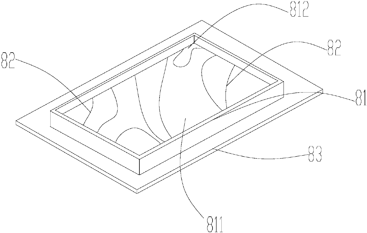 Material distributing device adopting positioning gratings