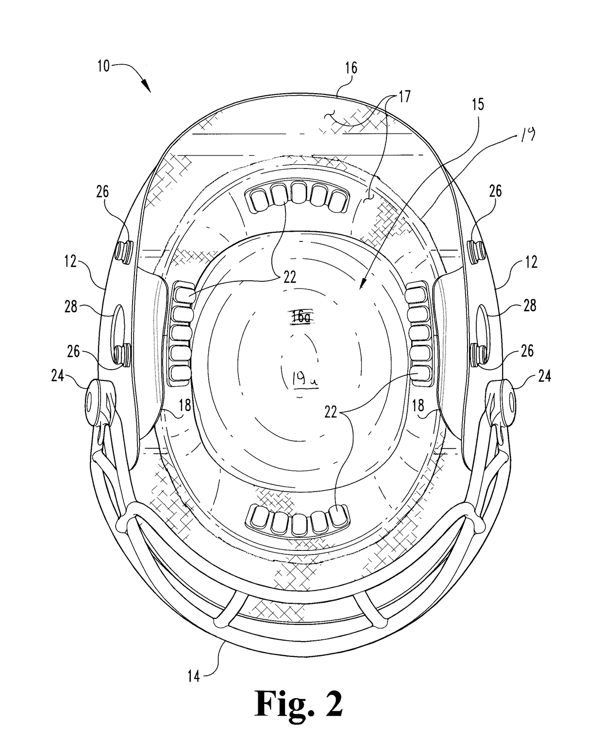 Football helmet having three energy absorbing layers