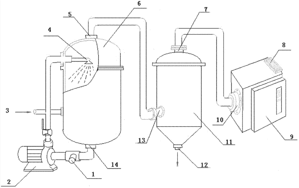 Sulfonation reaction tail gas processing apparatus and application thereof