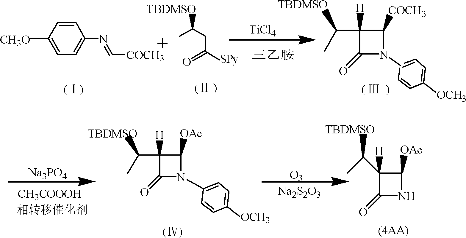 Synthesis method of 4-acetoxyl-2-azetidinone