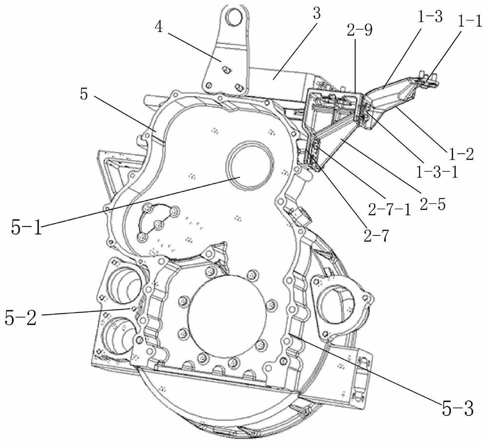 High-horsepower engine gear chamber cover and outer frame assembly