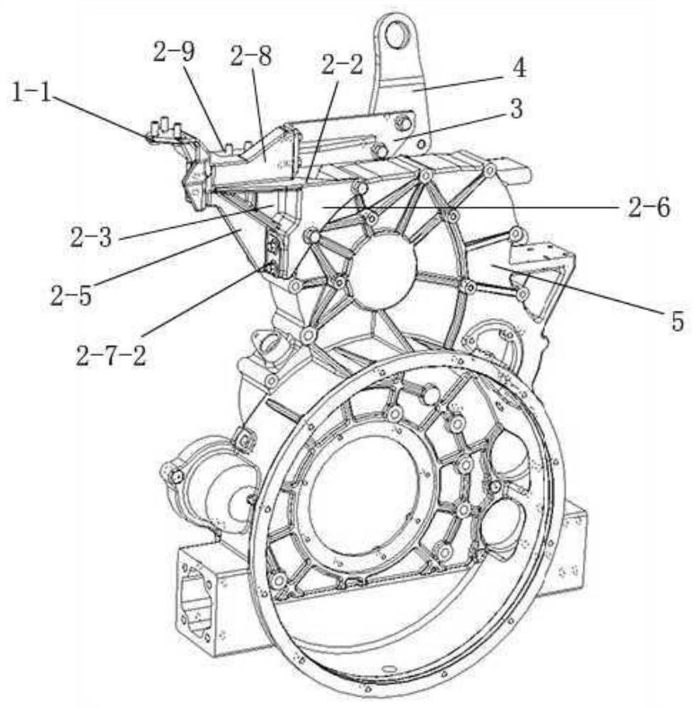High-horsepower engine gear chamber cover and outer frame assembly