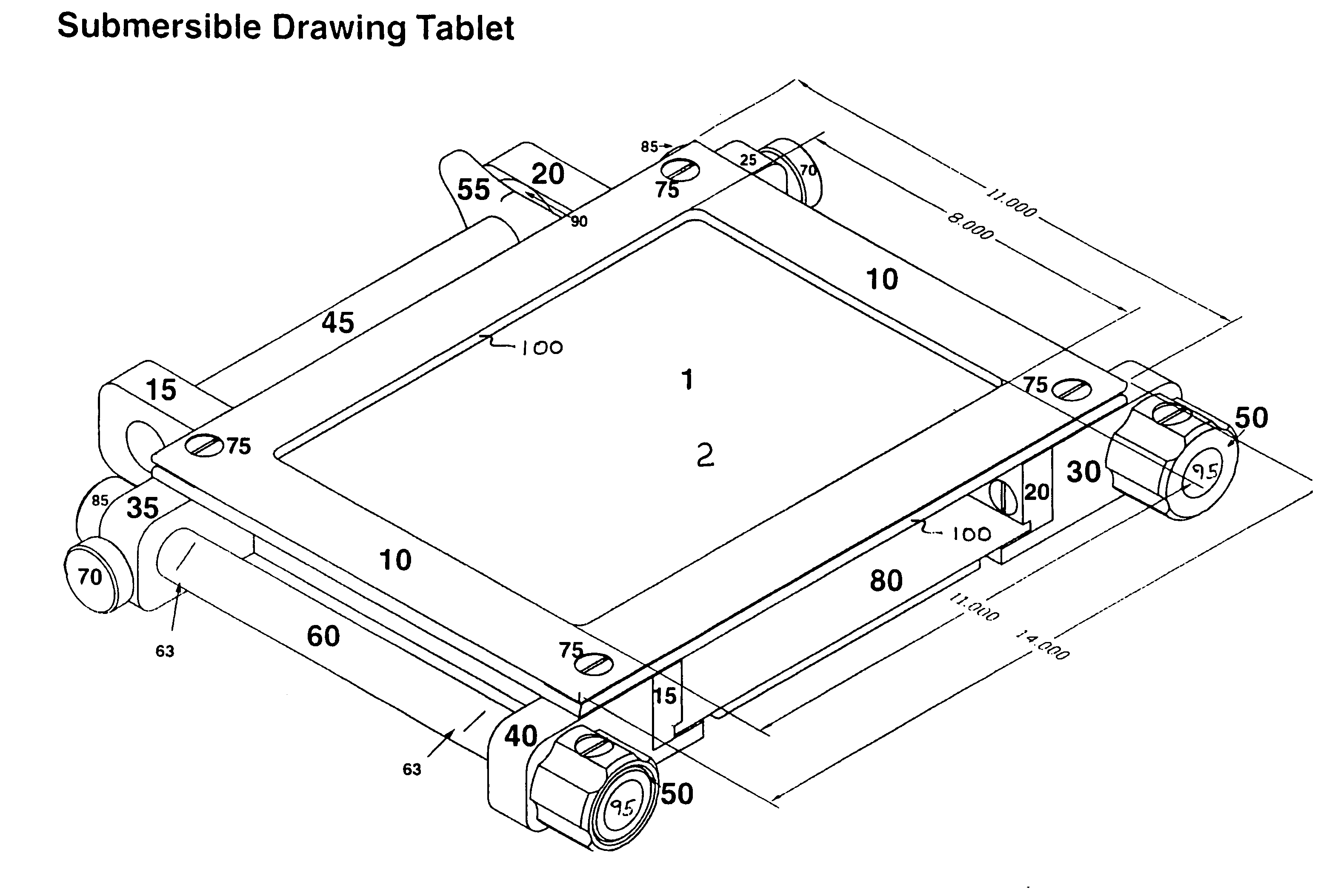 Drawing tablet for underwater or extreme environment