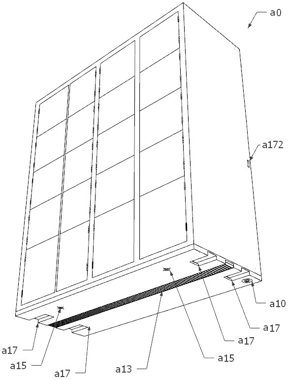 Combined express cabinet based on wheel-free mobile express cabinet combination