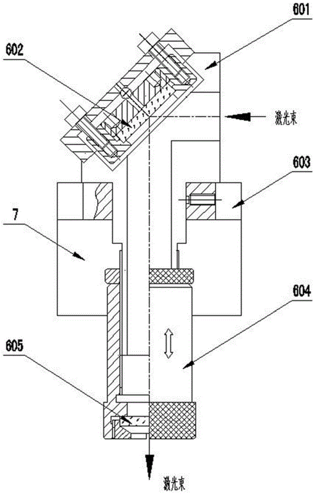 Composite system capable of realizing micro-zone melting and finish machining of metal powder