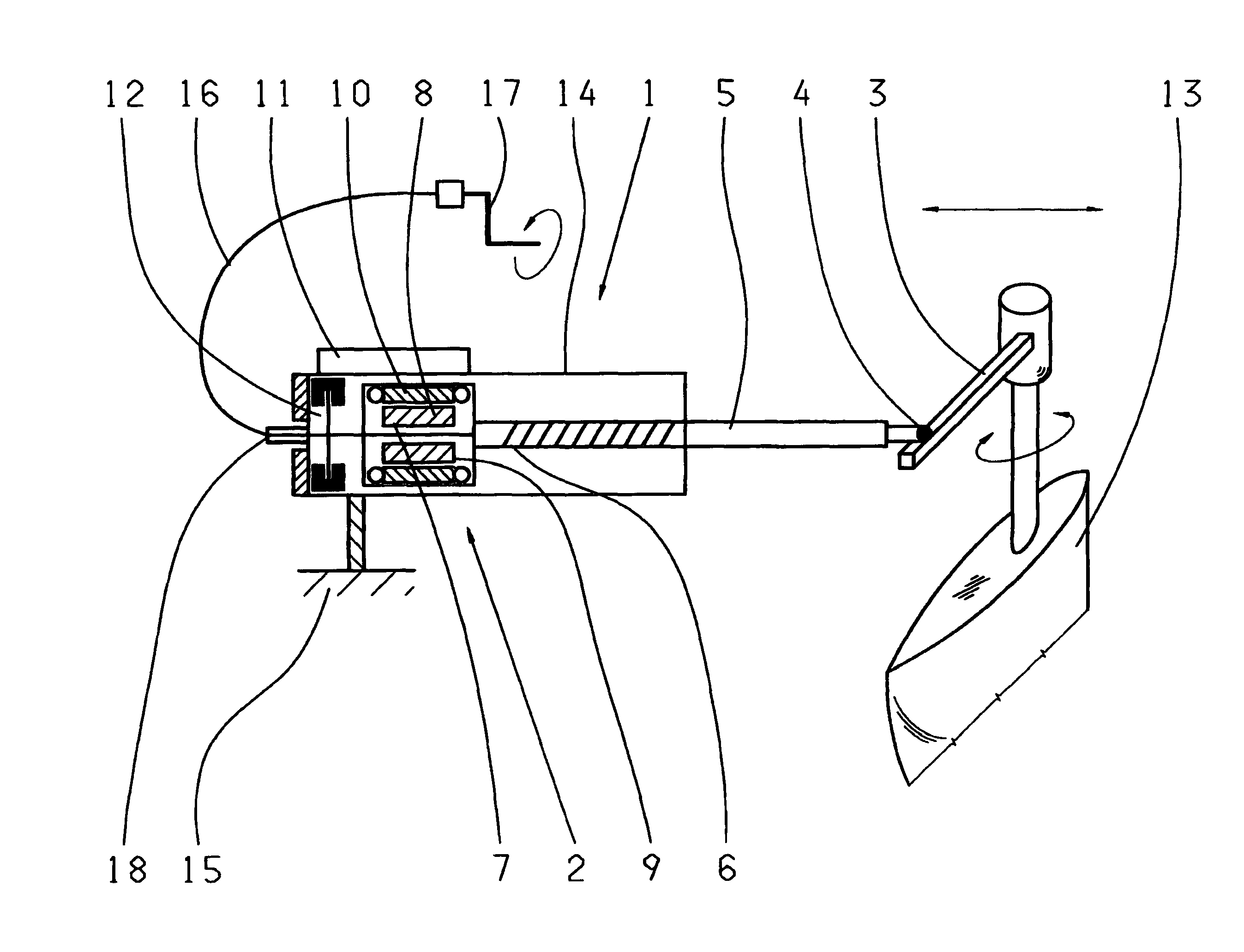 Steering actuator for a steer-by-wire ship's control system and method for operating said steering actuator