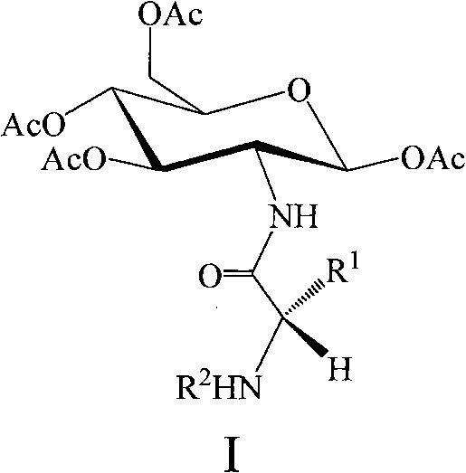 Amino acid modified glucosamine as well as preparation method and application thereof