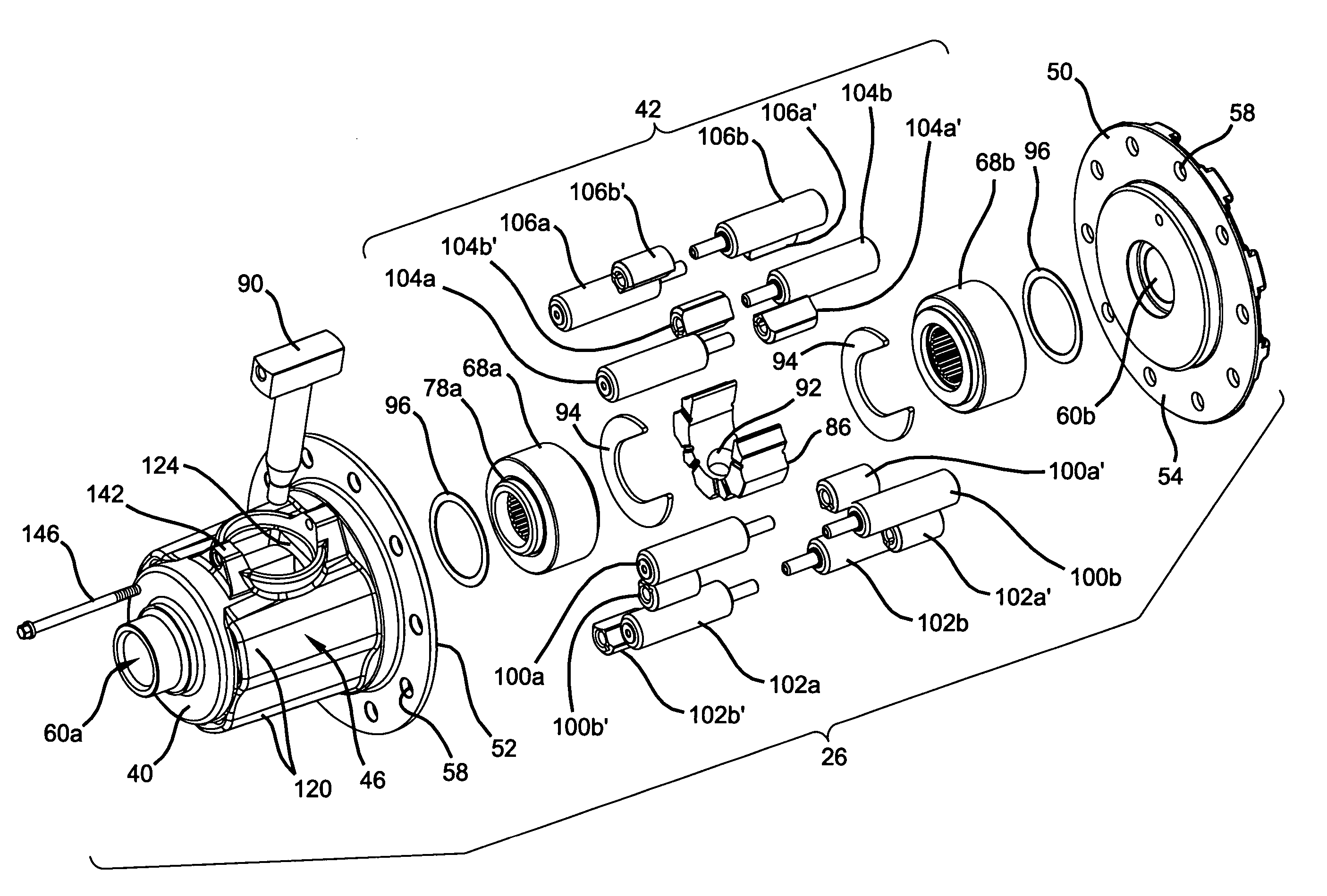 Helical gear differential
