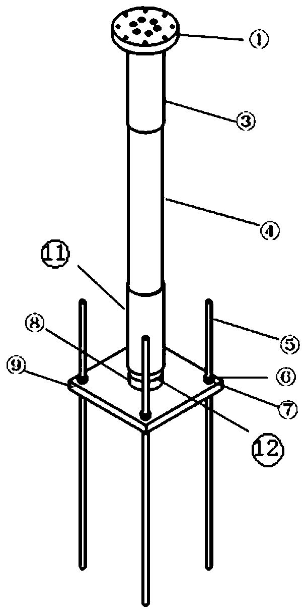 Fatigue test fixing device for composite material pipe