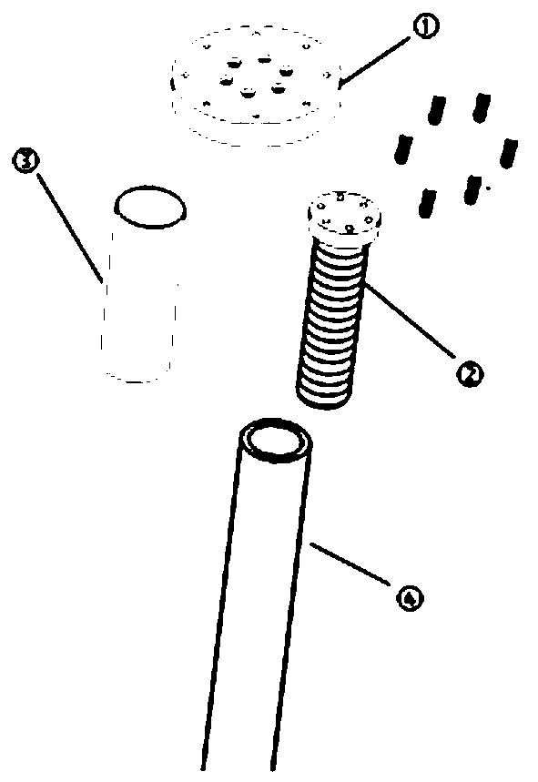 Fatigue test fixing device for composite material pipe