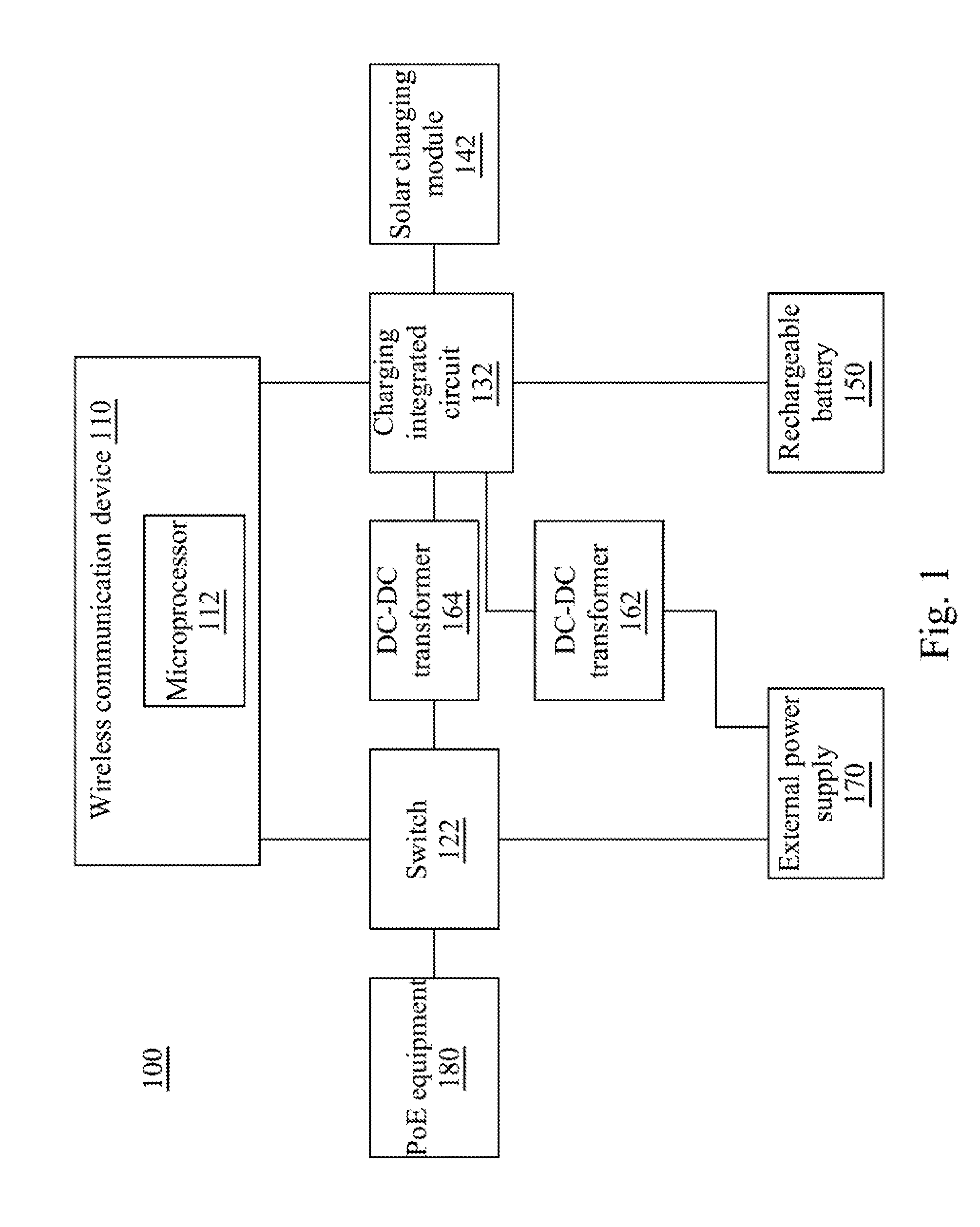 Power supply system of wireless communication device
