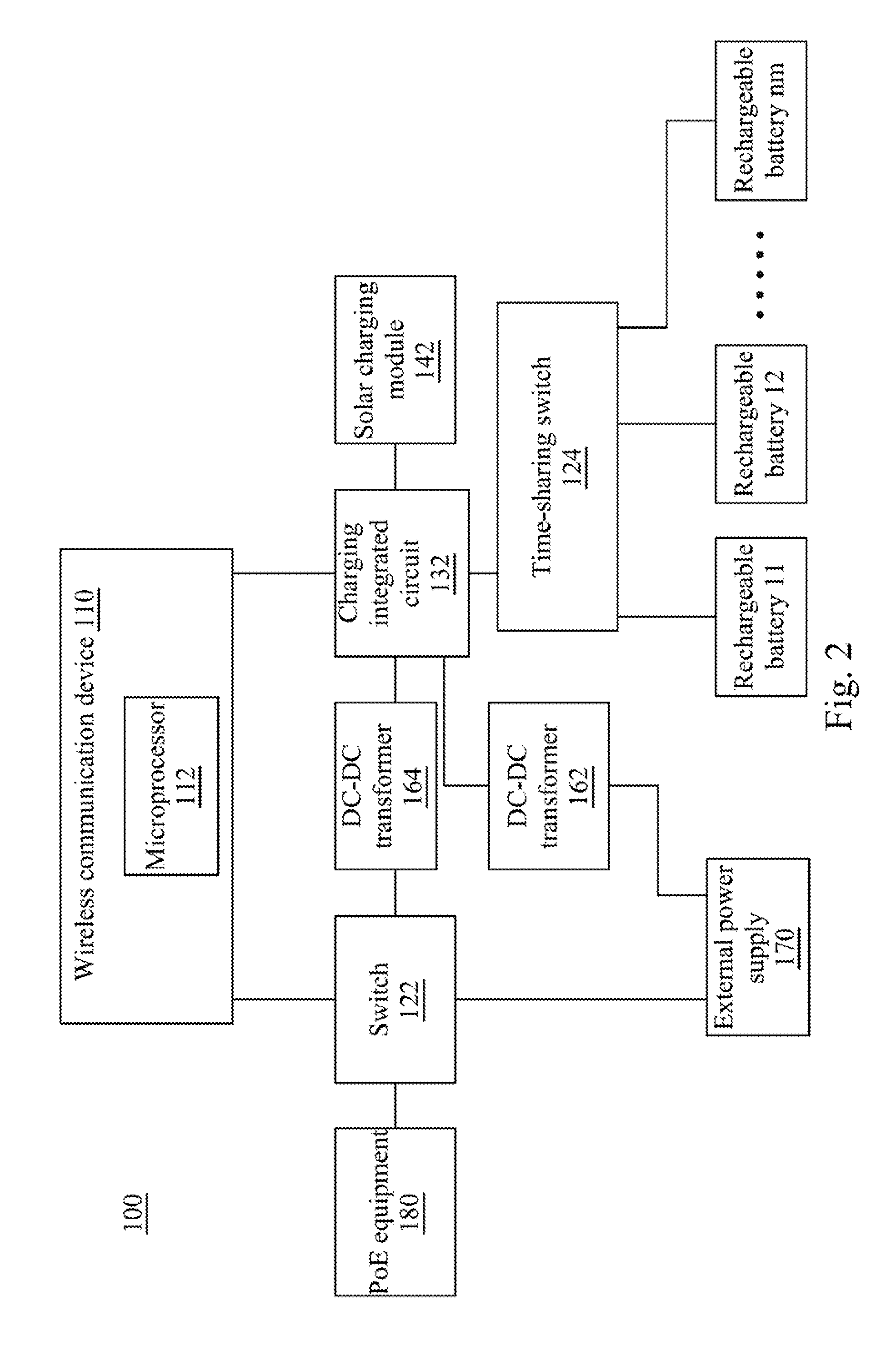 Power supply system of wireless communication device