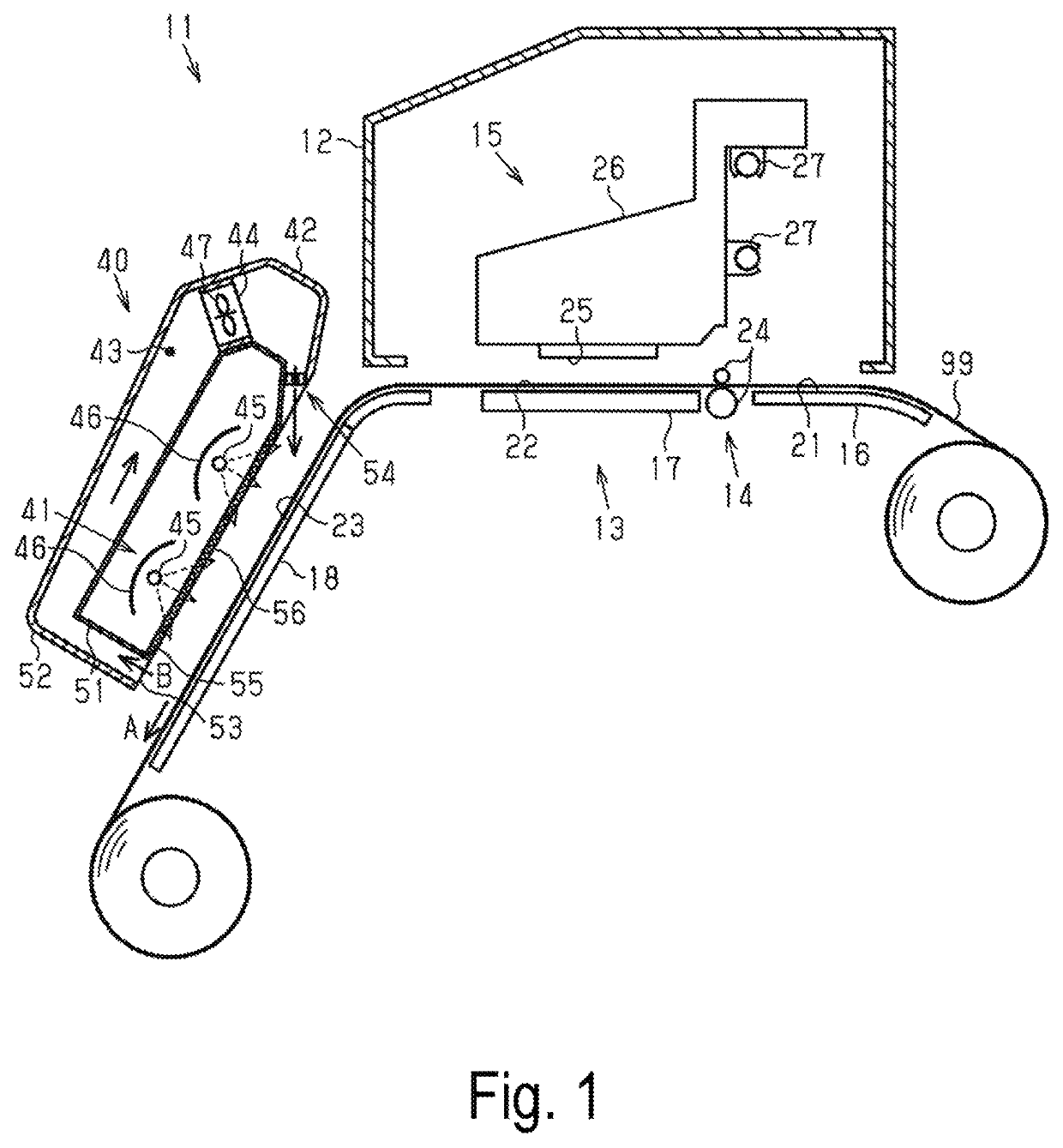 Heating device and medium processing apparatus