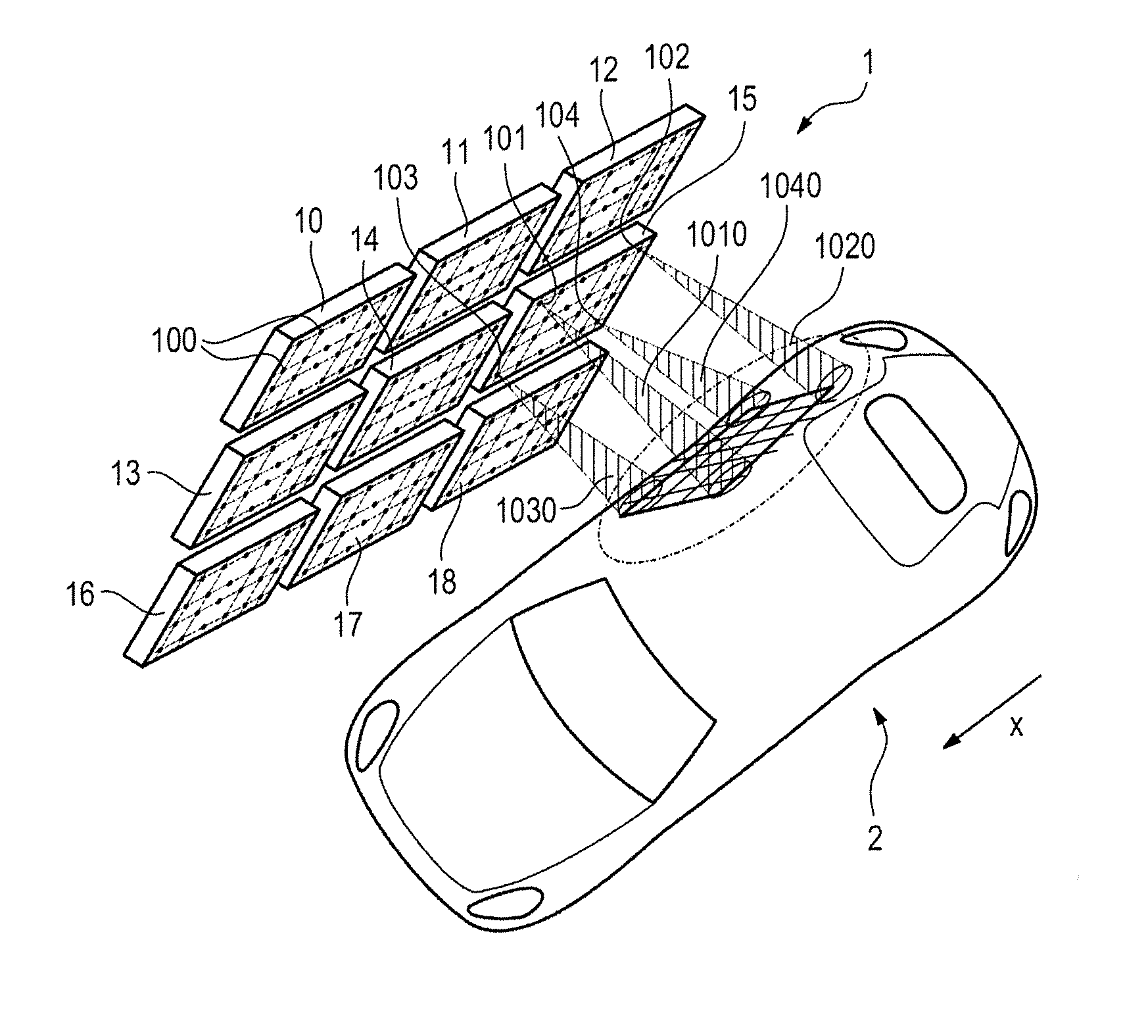 Adaptive lighting apparatus for high-speed image recordings, and method for calibrating such a lighting apparatus