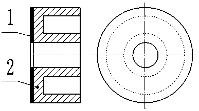 Iron-indium annular composite microcrystal turntable