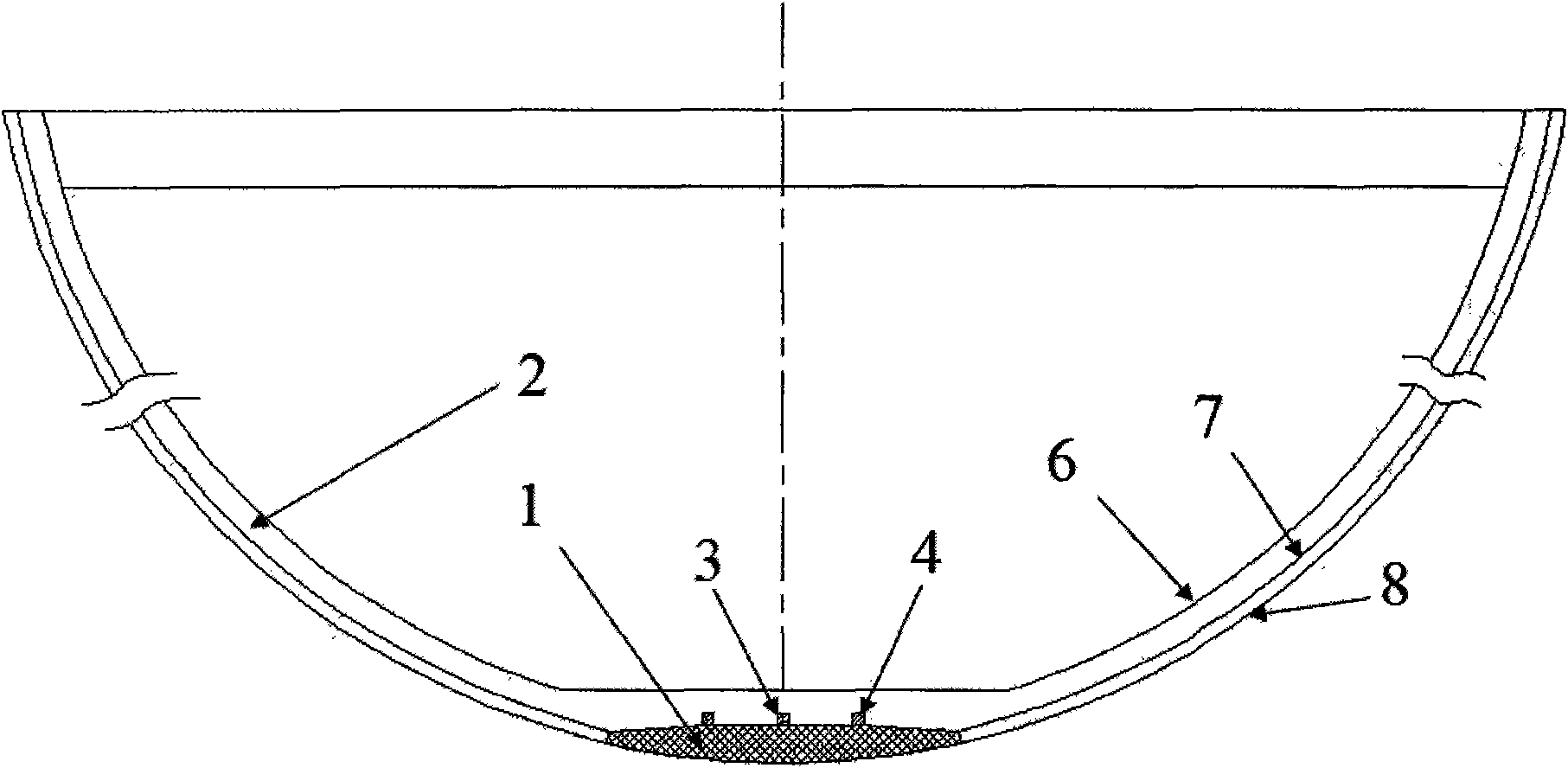 Civil aircraft fuselage bottom structure based on impact strength tests