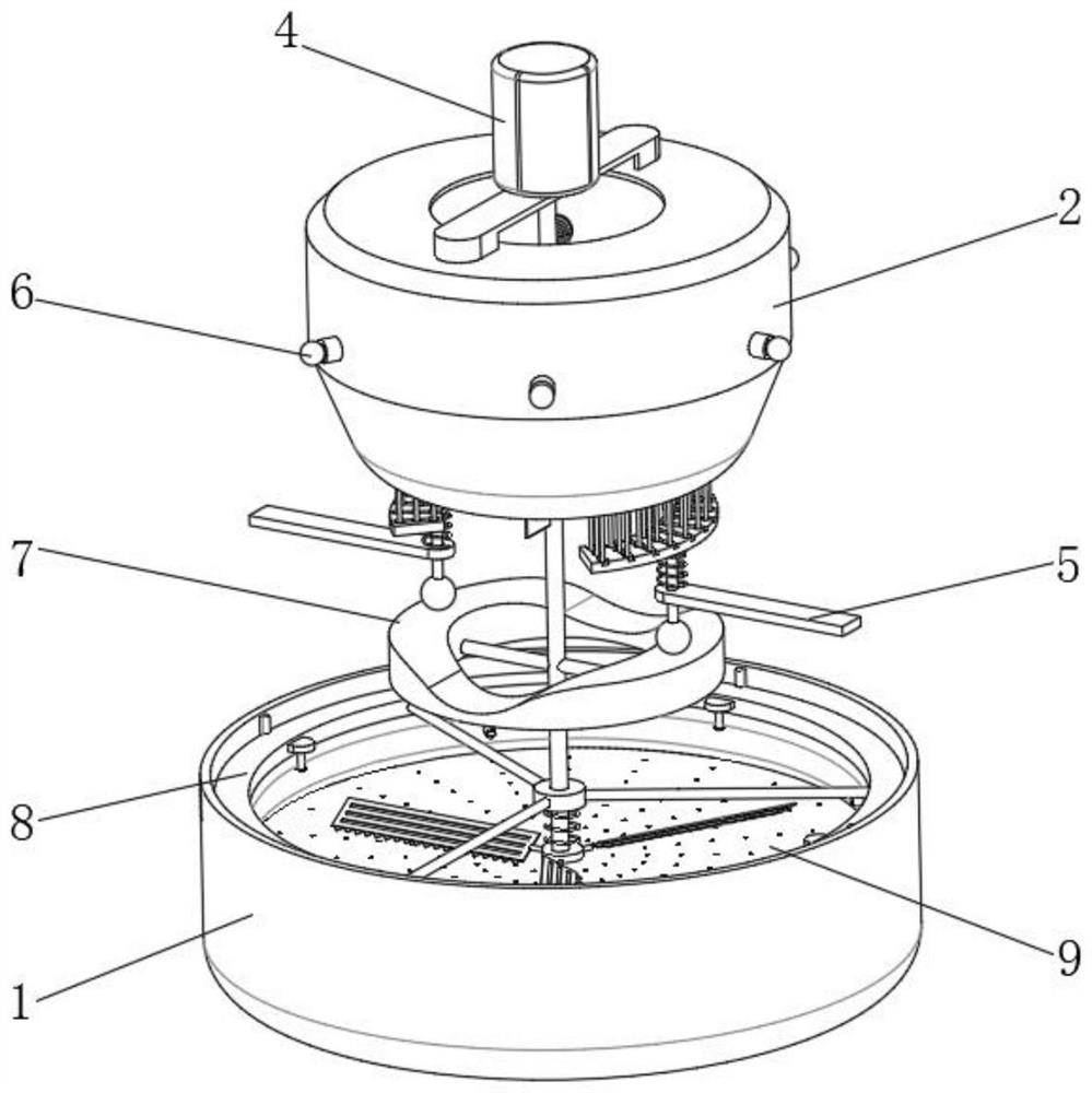 Multiple anti-blocking type raw material crushing device for ointment production