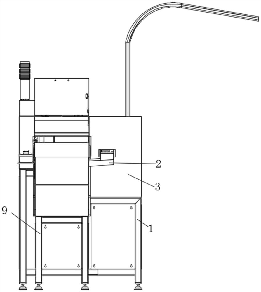 Feeding device for foaming machine and working method thereof