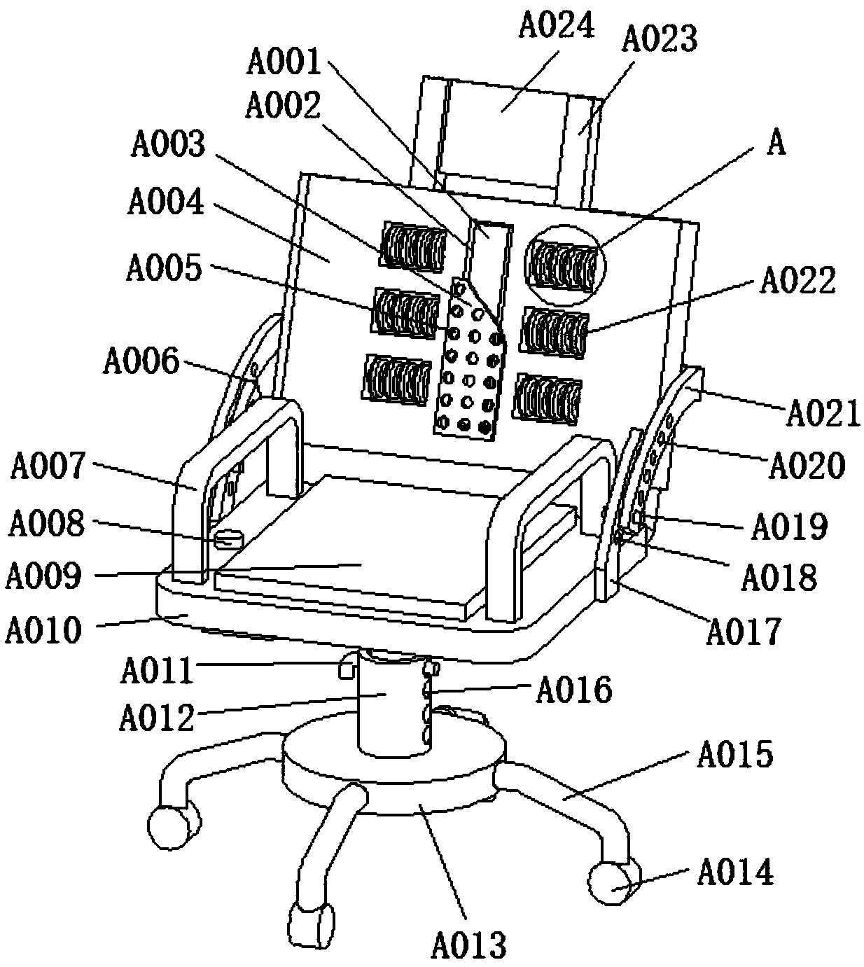 Treatment chair for orthopedics spinal injury with treatment effect