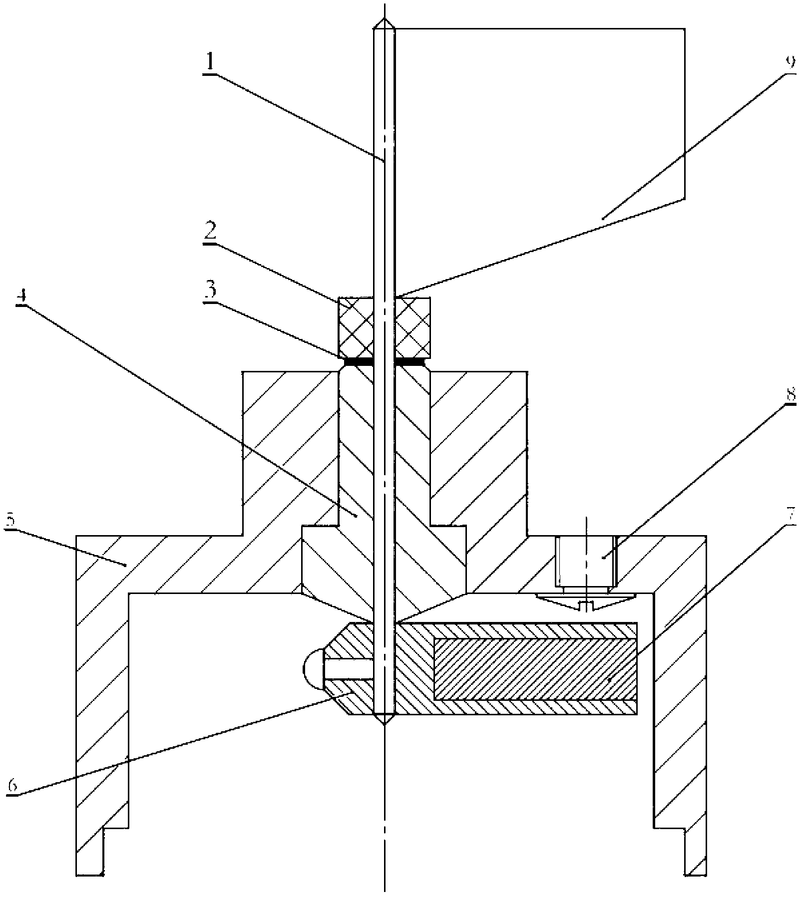 Magnetic fluid dust-proofing and sealing method for wind sensor