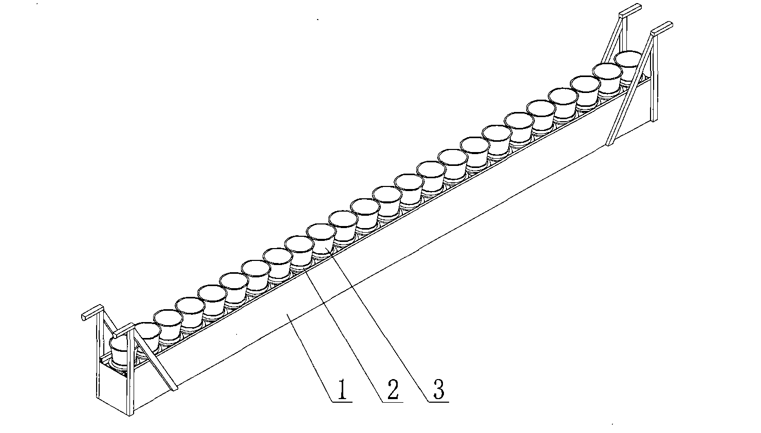 Power-free moveable planting groove