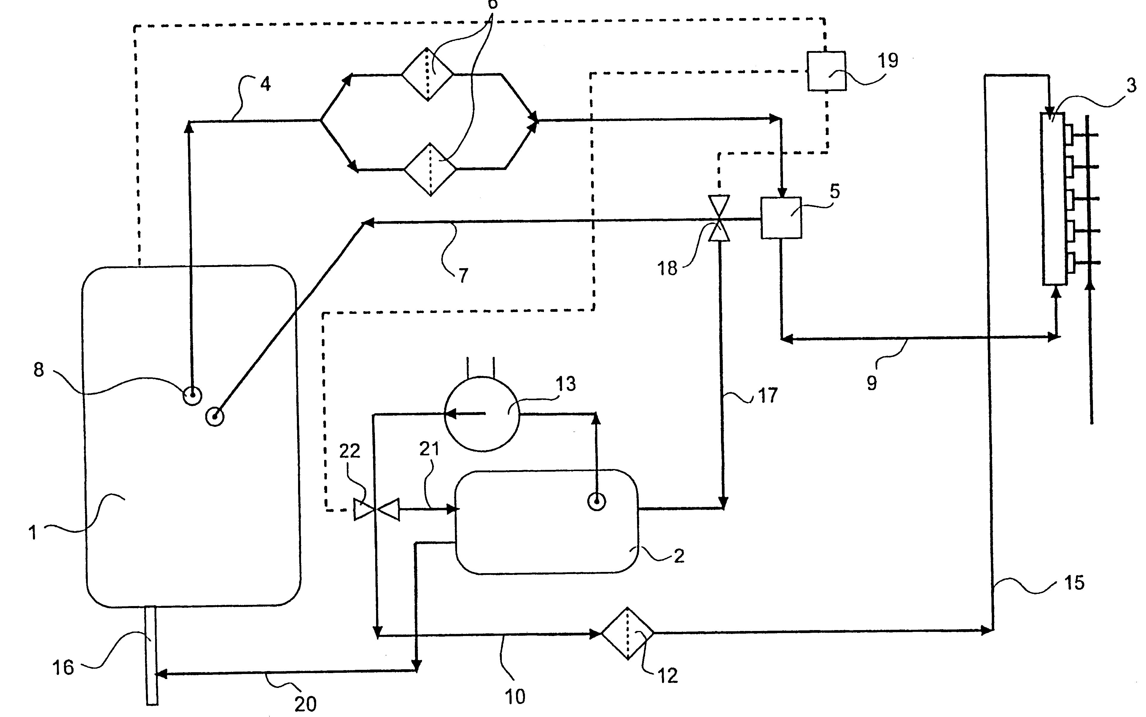 Method and system for refuelling cold-start fuel tanks