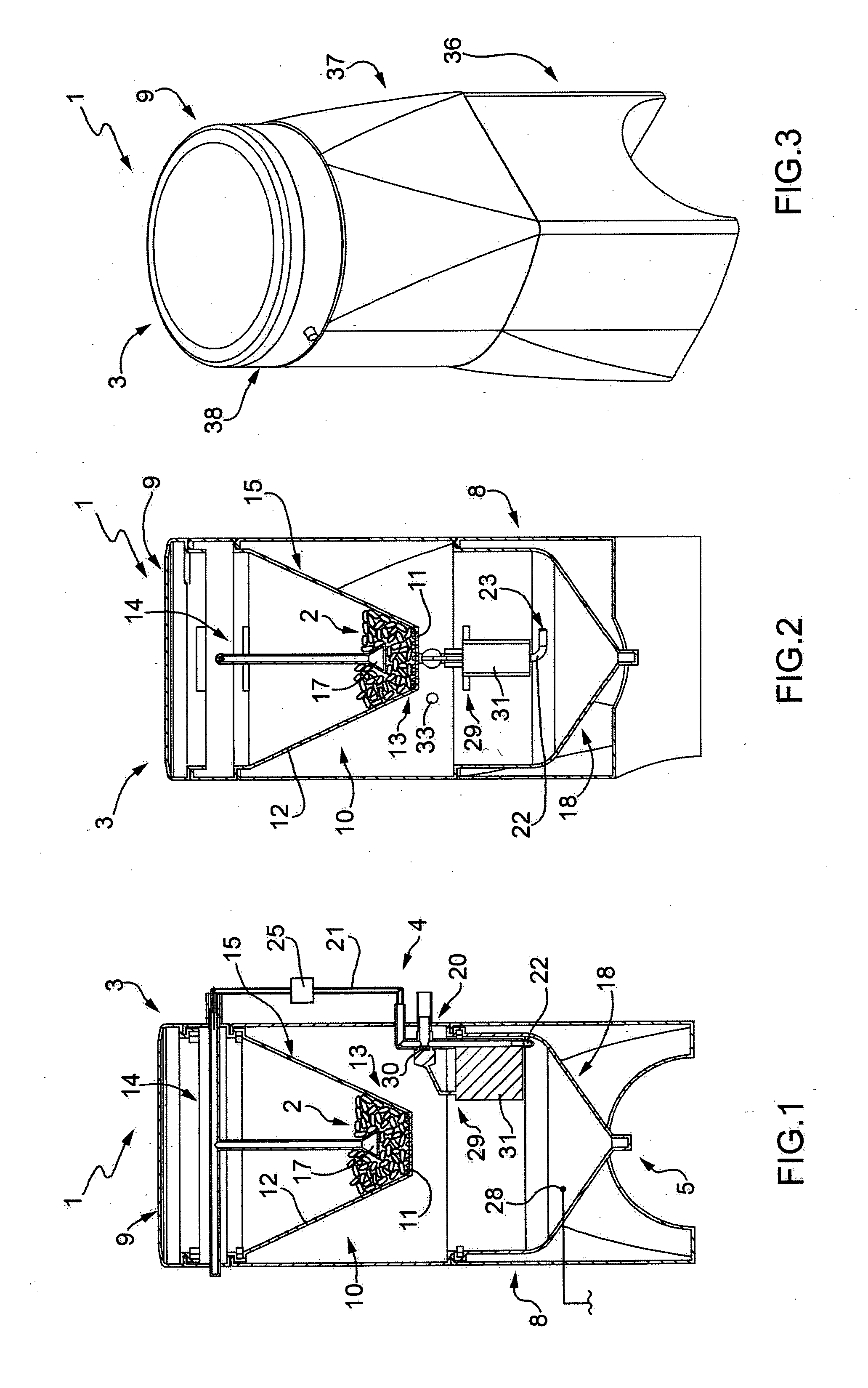 Method and device for dissolving solid substances in water