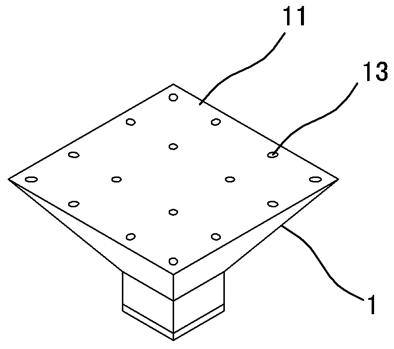 A device for quickly and neatly determining the location of a tree hole for tree planting