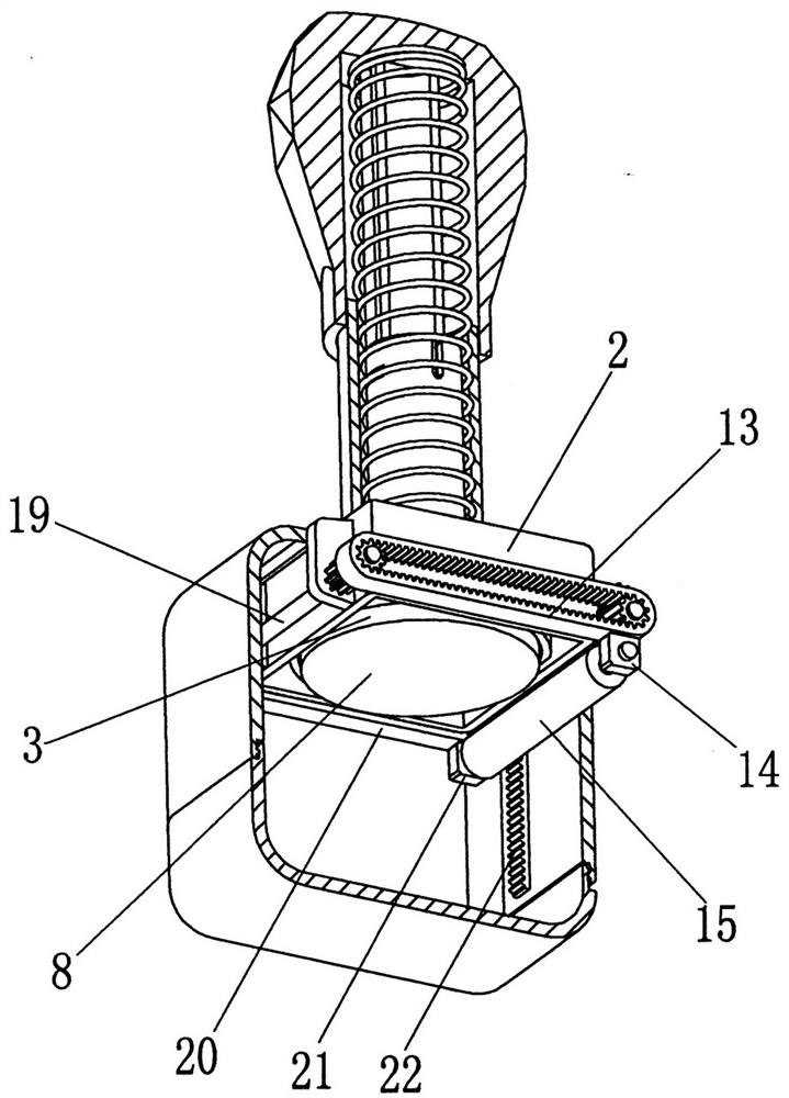 Stamp capable of automatically and uniformly applying stamp-pad ink