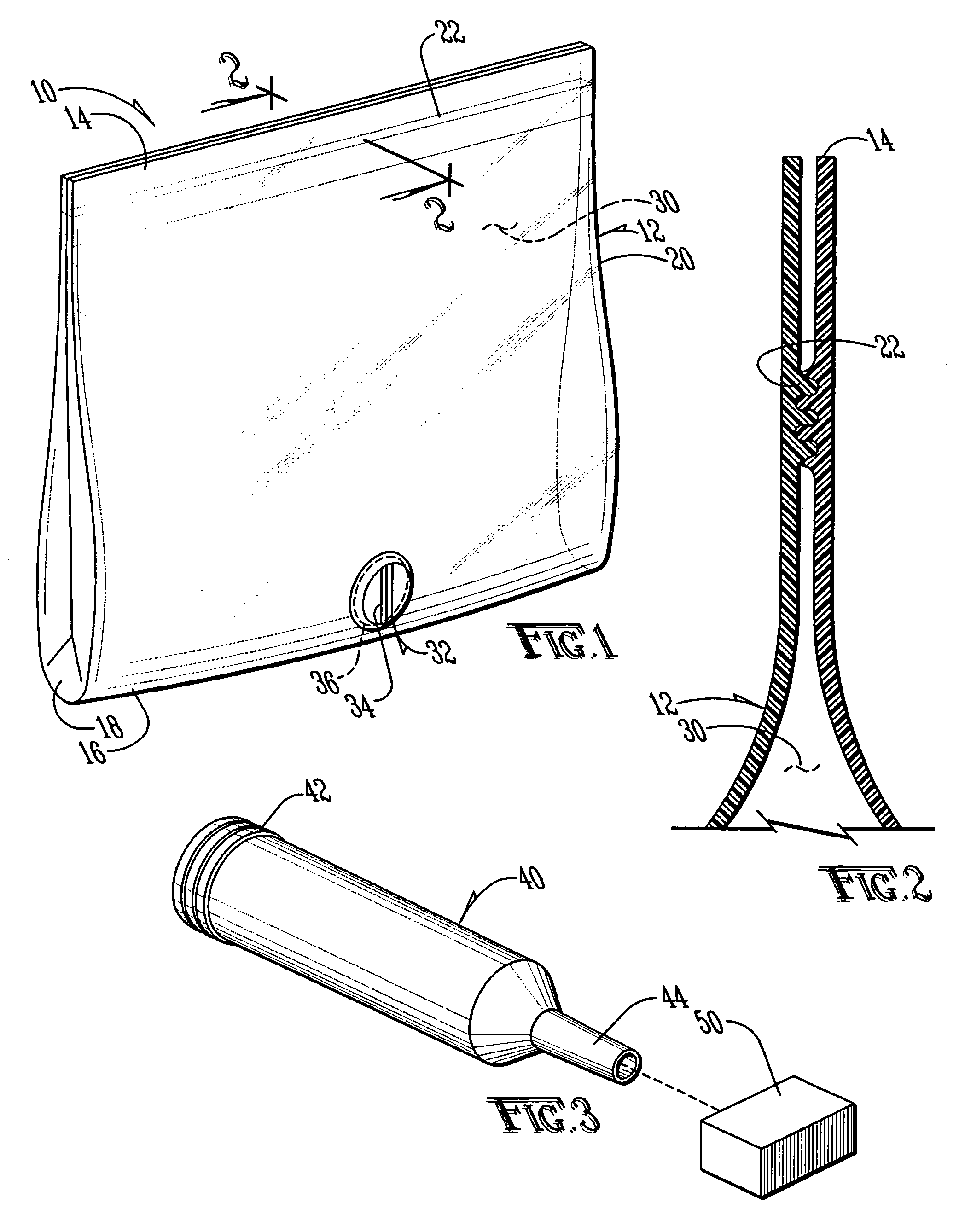 Vacuum bag with a valve adapted to hold fluids