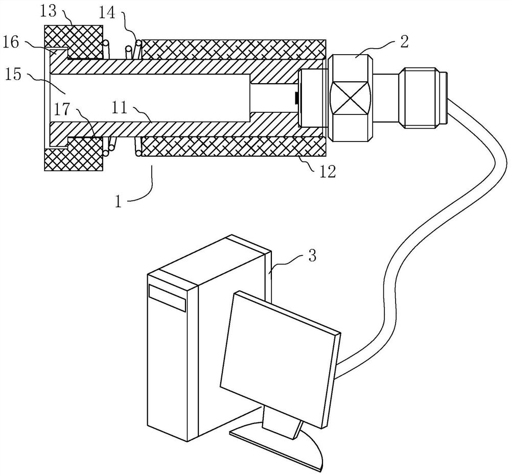 Test device and test method for radio frequency probe