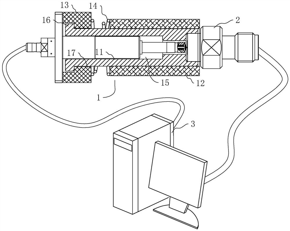 Test device and test method for radio frequency probe