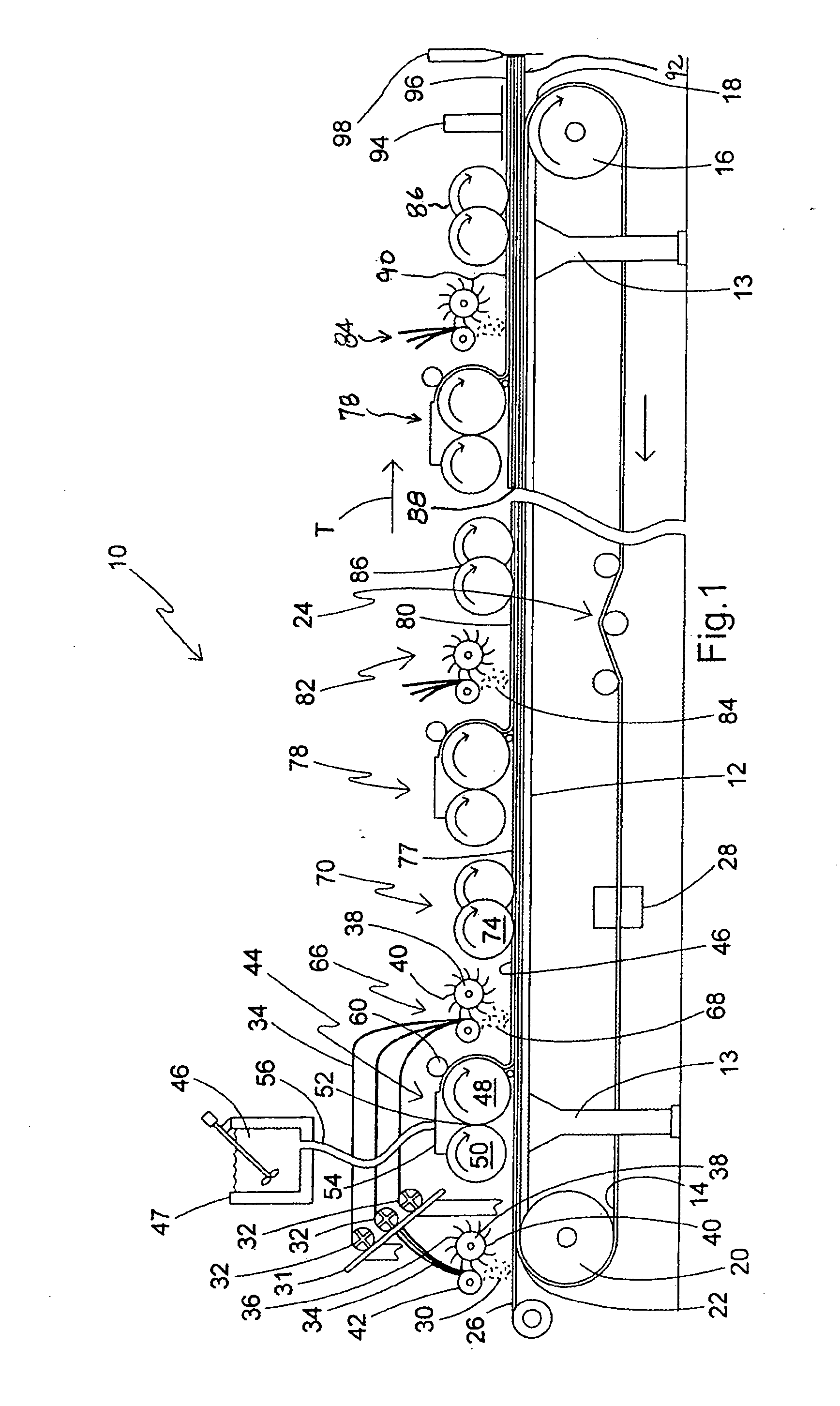 Multi-layer process and apparatus for producing high strength fiber-reinforced structural cementitious panels with enhanced fiber content